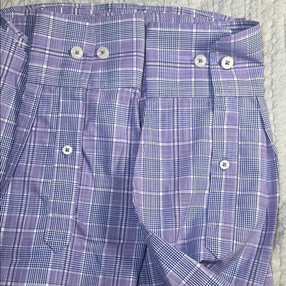 UNTUCKit men’s Purple Plaid Casual Button Down Shirt size M